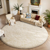 Ophanie tapis rond face avant ivoire apportant confort visuel