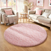 Ophanie tapis face avant rose montrant design rond et ambiance cosy