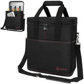 opux vue frontale du sac à vin avec fermeture zippée et design résistant