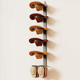 Orapoke porte-chapeaux face montrant six chapeaux et rangement organisé