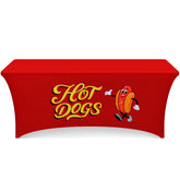 Oudain housse table face avant montrant motif hot-dog et attractivité