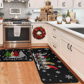 OUXIOAZ ensemble de tapis face avant montrant motifs festifs et design