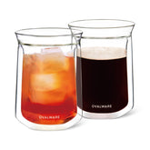 ovalware verre double paroi face montrant finition élégante et isolation