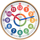 Oyster&Pop horloge face visible cadran clair aide apprentissage