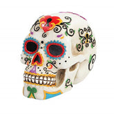 Pacific Giftware crâne de face blanc coloré, apporte une touche festive