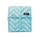 PackIt sac Aqua Tie Dye ouvert montrant intérieur et rangement pratique