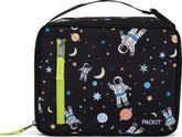 PackIt vue avant Spaceman montrant motif et fermeture, léger à transporter