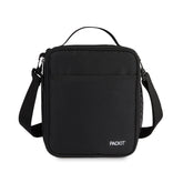 PackIt Crossbody face avant montrant design noir et transport facile