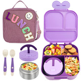 PainZieteg boîte bento ouverte montrant 4 compartiments et organisation pratique