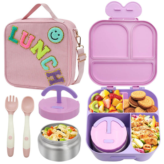 PainZieteg boîte bento ouverte montrant 4 compartiments et organisation pratique