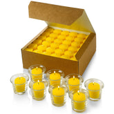 PARNOO pack de 72 votives présenté, idéal pour grandes soirées