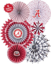 PartyKandy éventails pack avant avec logo Alabama Crimson Tide pour impact visuel