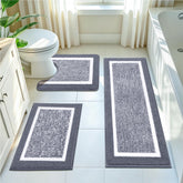Pauwer pack des trois tapis montrant l'ensemble pour salle de bain