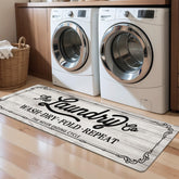 Pauwer tapis devant machines montrant protection du sol