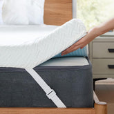 PERLECARE face avant du surmatelas Twin XL montrant finition propre et ajustement