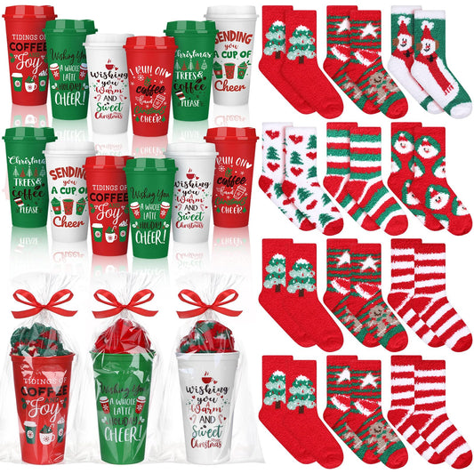 Pickmesh coffret de 12 cadeaux prêt à offrir avec sachets et ruban, idéal pour bureaux