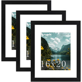 Picrit cadre 16x20 face avant noir élégant pour mise en valeur des posters