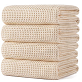 POLYTE serviette waffle face avant montrant le design et la taille pratique