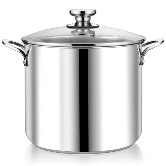 P&P CHEF marmite 12 qt vue frontale montrant volume et design pratique