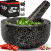 Priority Chef vue de face du mortier et pilon robuste, design élégant