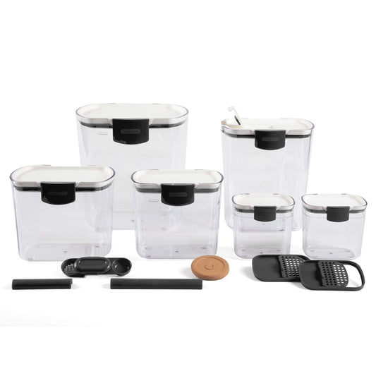 Progressive ProKeeper ensemble devant montrant boîtes transparentes pour organisation cuisine
