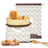 puchis sac à pain avant emballage montrant fermeture et capacité
