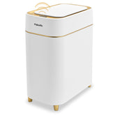 Pukomc vue avant de la poubelle compacte, hygiène mains libres