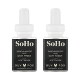 Pura x GUY FOX packaging avant montrant le pack et l'élégance
