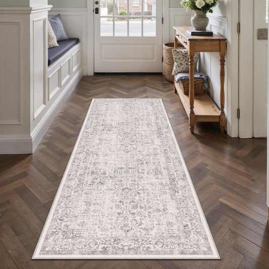 PureCozy vue avant du runner 2x6 montrant motif vintage et ambiance