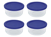 Pyrex bols en verre face montrant design et capacité, pratique pour conservation