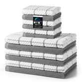 QAJ torchon face avant montrant pli et finition, pratique et absorbant