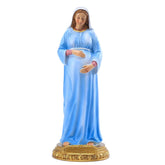 QIANLING statue de la Vierge enceinte vue de face, inspire recueillement