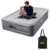 QQS matelas face avant emballé montrant design et hauteur pour transport facile