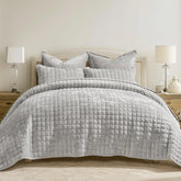 RECYCO couette king size Frost Gray vue de face, élégance et couverture complète