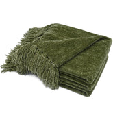RECYCO plaid face avant vert loden montrant design accueillant