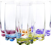 Red Co. vue de face montrant 6 verres assortis pour une table animée
