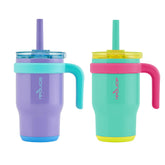 REDUCE gobelet Coldee face avant pack montrant couleurs violet et turquoise