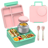 Reeple vue avant de la boîte repas rose pâle, organisation simple pour parents