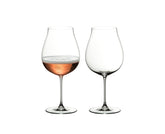 Riedel Veritas verre face avant montrant silhouette et équilibre