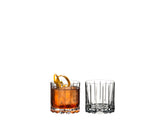 Riedel verre rocks face montrant silhouette et brillance, optimisation présentation