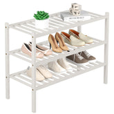 ROMGUAR CRAFT étagère face en bambou blanc, rangement compact et élégant
