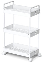 Ronlap face avant du chariot blanc pour rangement compact