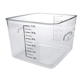 Rubbermaid vue avant du bac carré transparent pour rangement optimisé