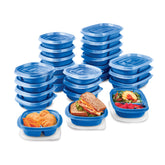 Rubbermaid vue avant du lot 25 boîtes bleu marine pour organisation rapide