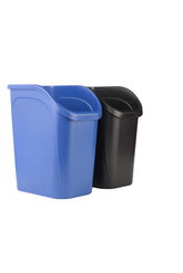 Rubbermaid face avant du duo sous-plan montrant taille et couleurs, gain d'espace