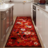Rugcomf vue avant du tapis coureur rouge, apporte chaleur décorative