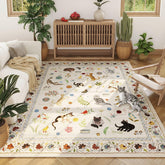 Rugcomf face avant montrant motif floral et chat et ambiance cosy