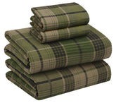 RUVANTI ensemble queen vu de face montrant style plaid et confort