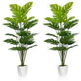 SAJANDAS plante Monstera en pot blanc pour décoration élégante