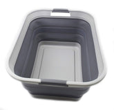 SAMMART vue avant du panier pliable montrant la capacité et l'ouverture facile